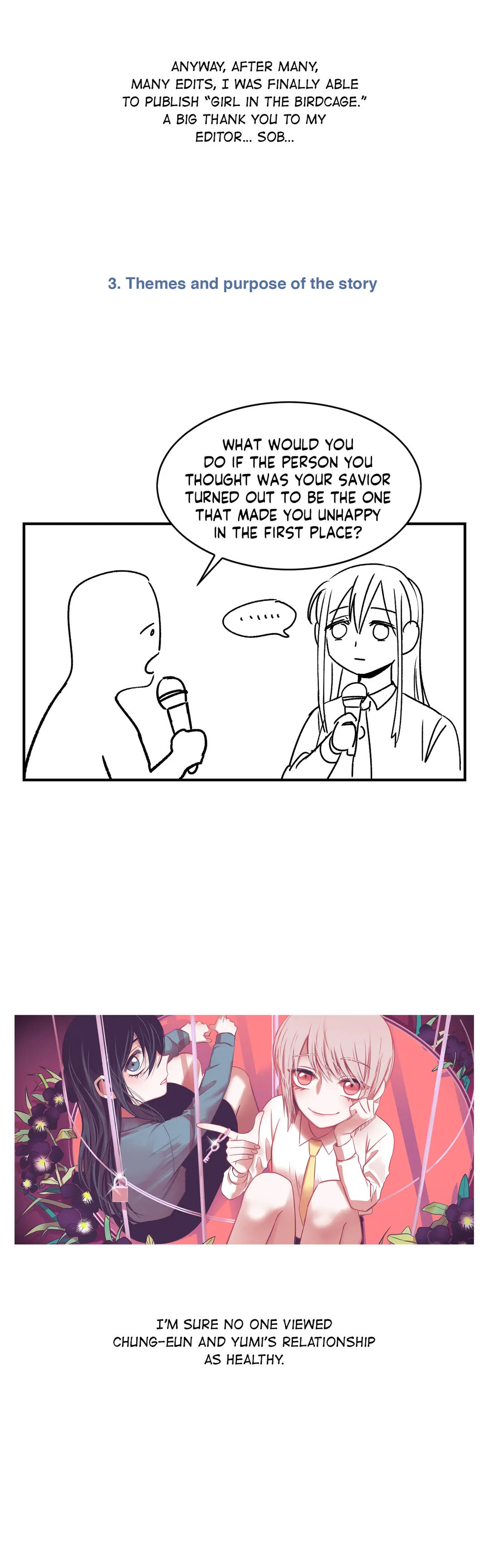 Girl in the Birdcage Chapter 49.5 - Creator's Note image 6