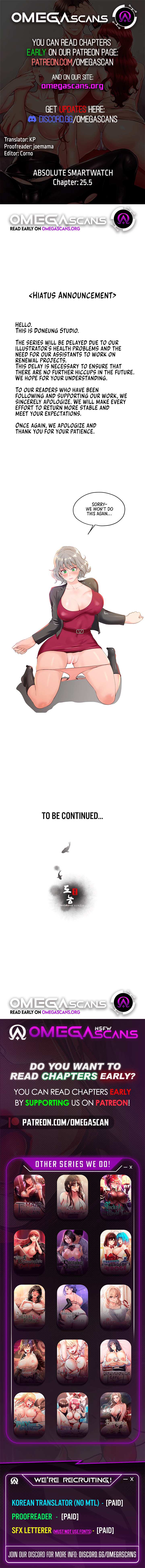 Absolute Smartwatch Chapter 25.5 - Hiatus Notice image 0