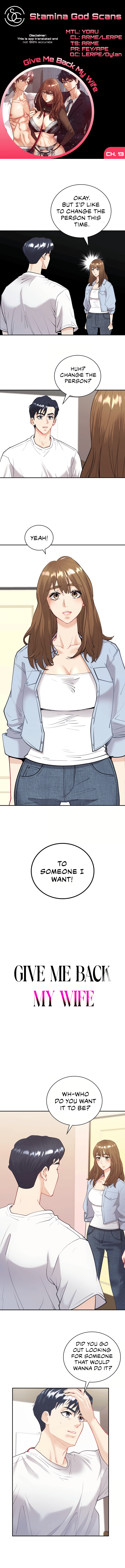 Give Me Back My Wife Chapter 13 image 0