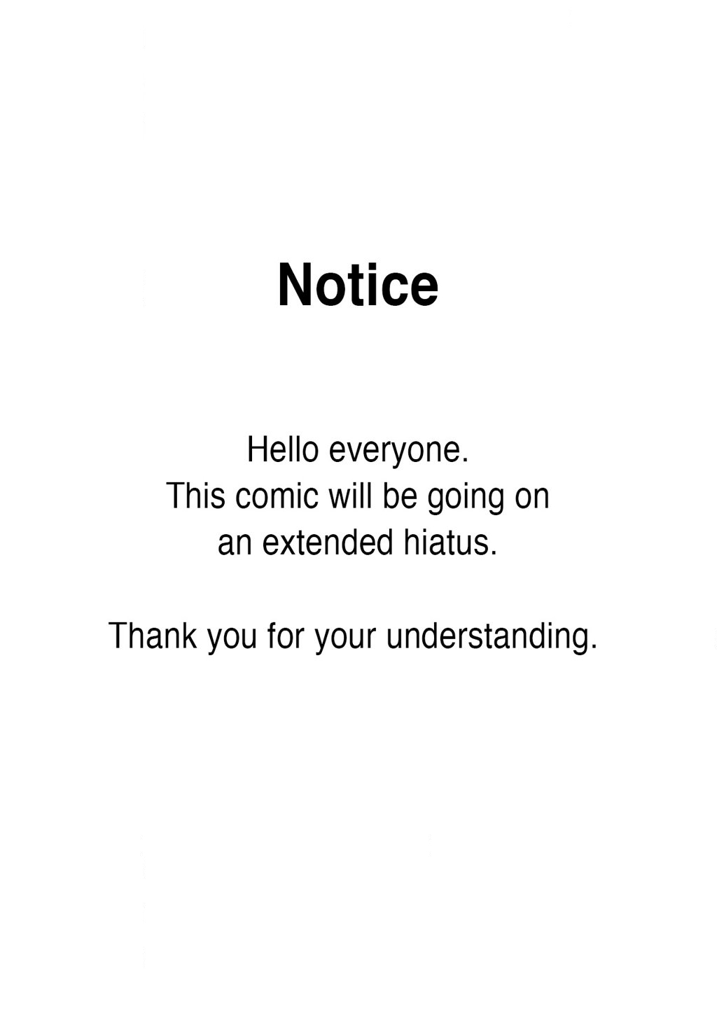 4 Cut Hero Chapter 227.5 - Hiatus Notice image 0