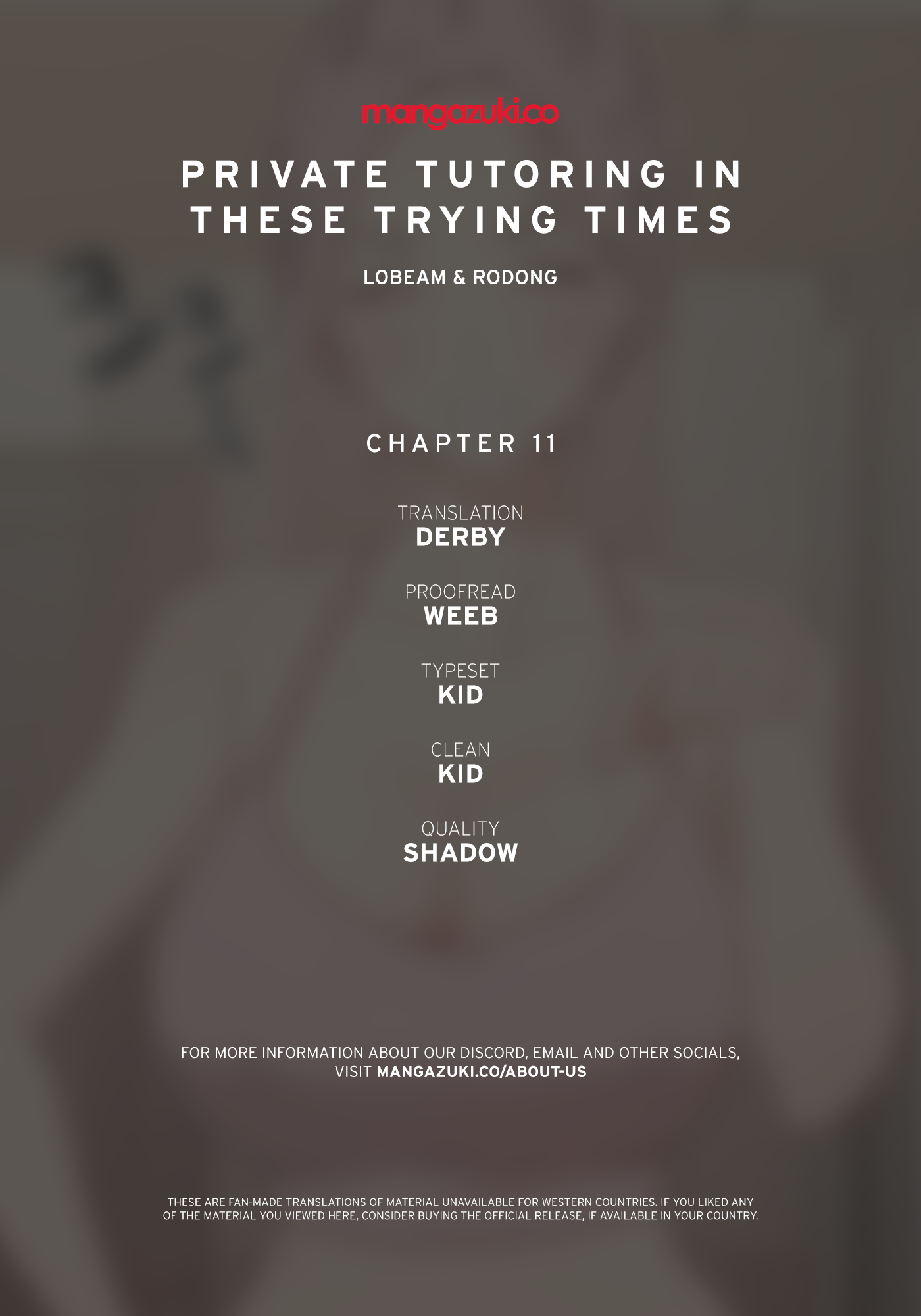 Private Tutoring in These Difficult Times Chapter 11 image 0