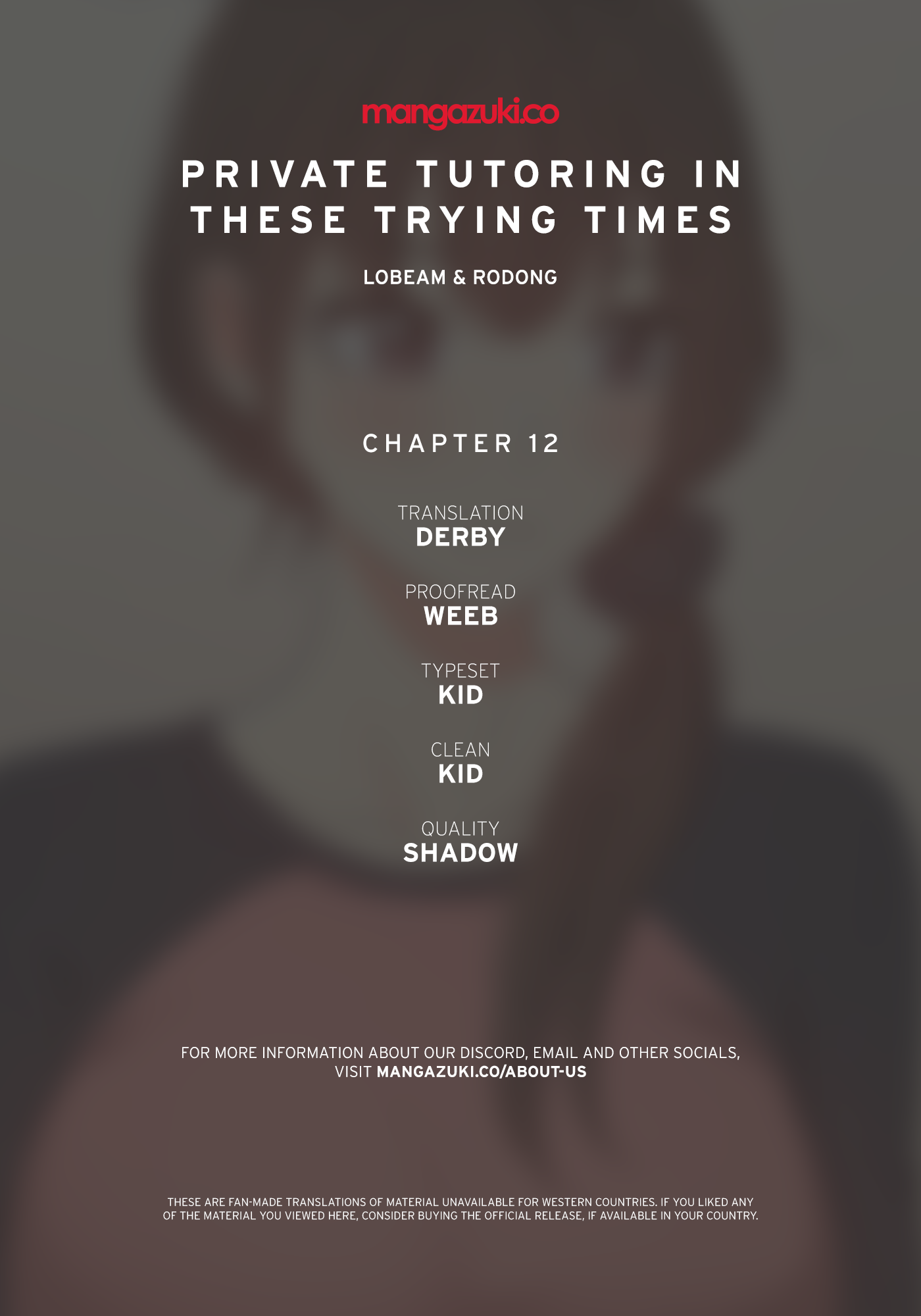 Private Tutoring in These Difficult Times Chapter 12 image 0