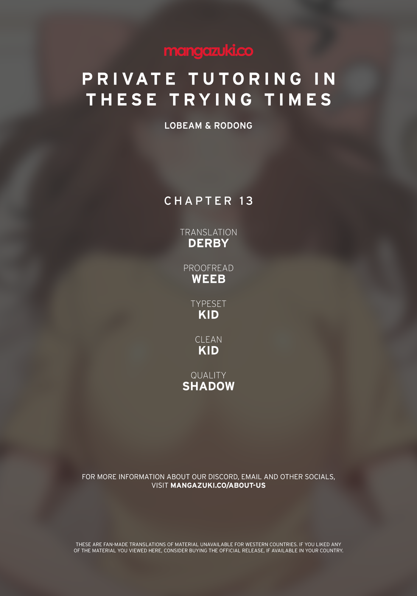 Private Tutoring in These Difficult Times Chapter 13 image 0