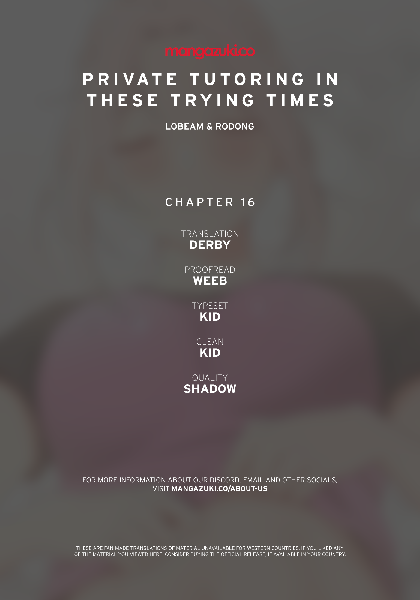 Private Tutoring in These Difficult Times Chapter 16 image 0