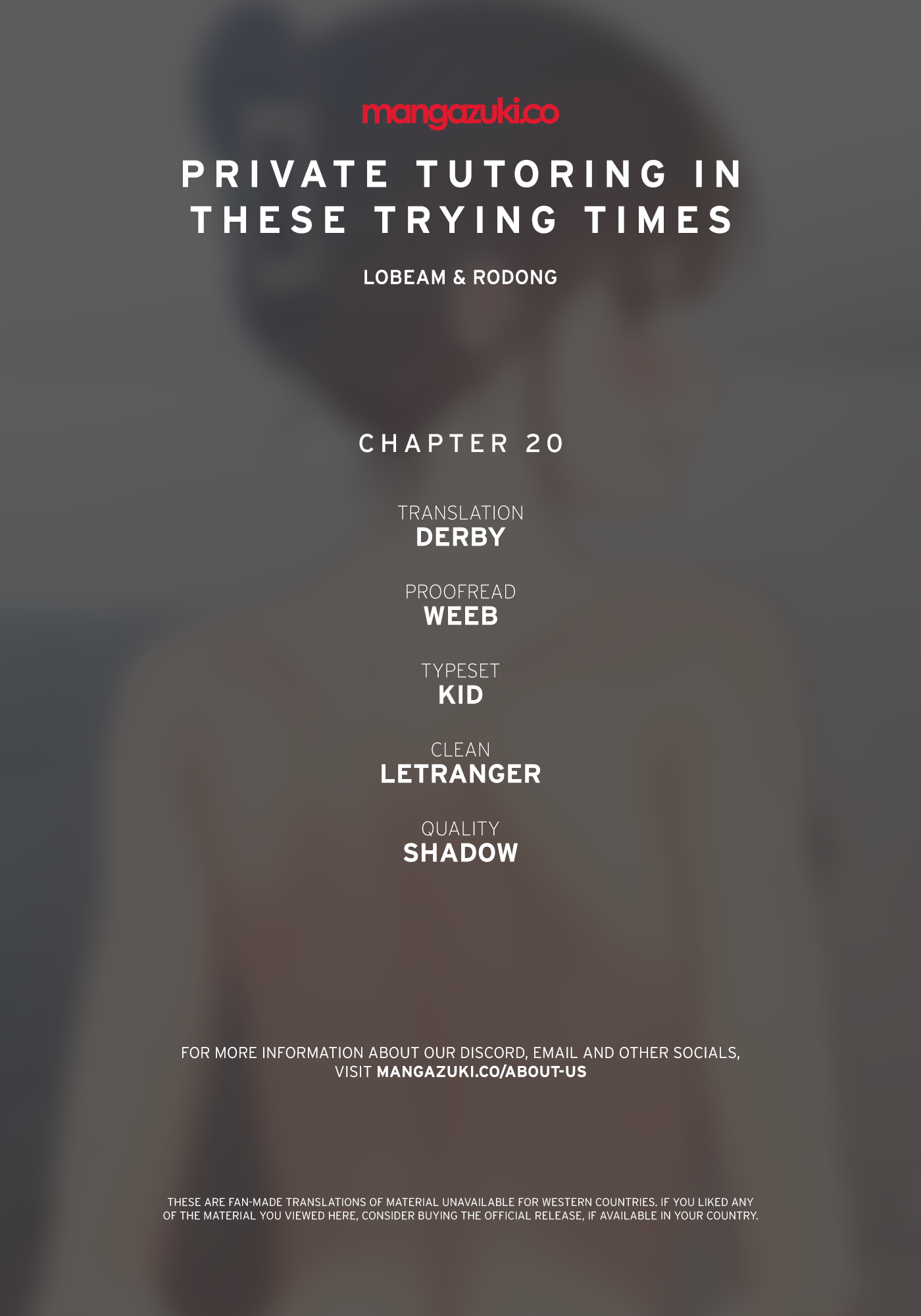 Private Tutoring in These Difficult Times Chapter 20 image 0