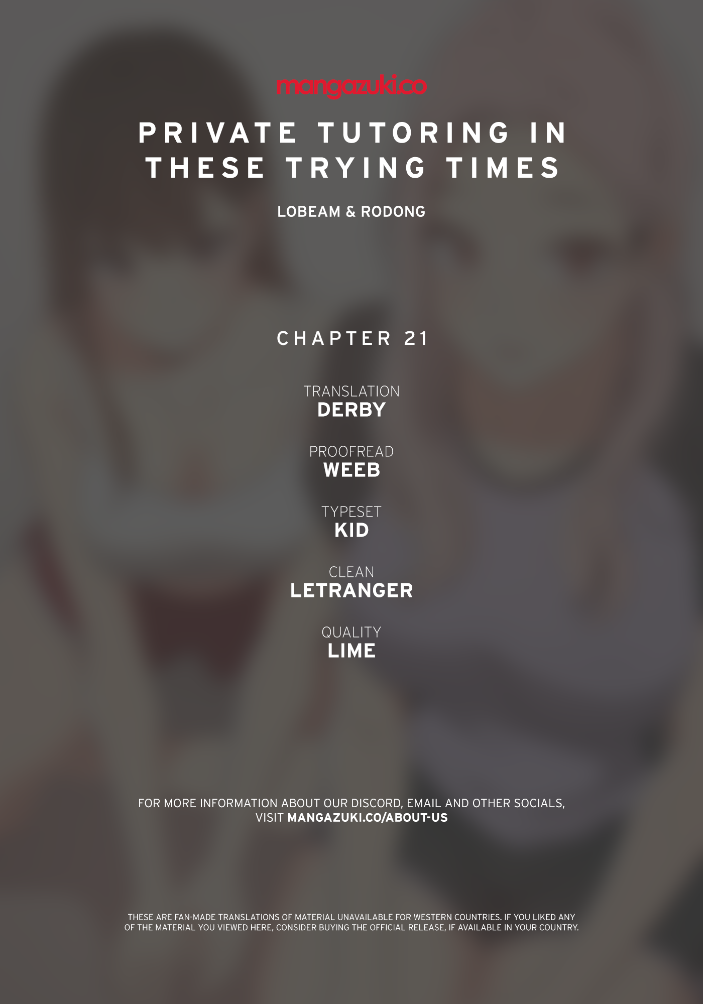 Private Tutoring in These Difficult Times Chapter 21 image 0