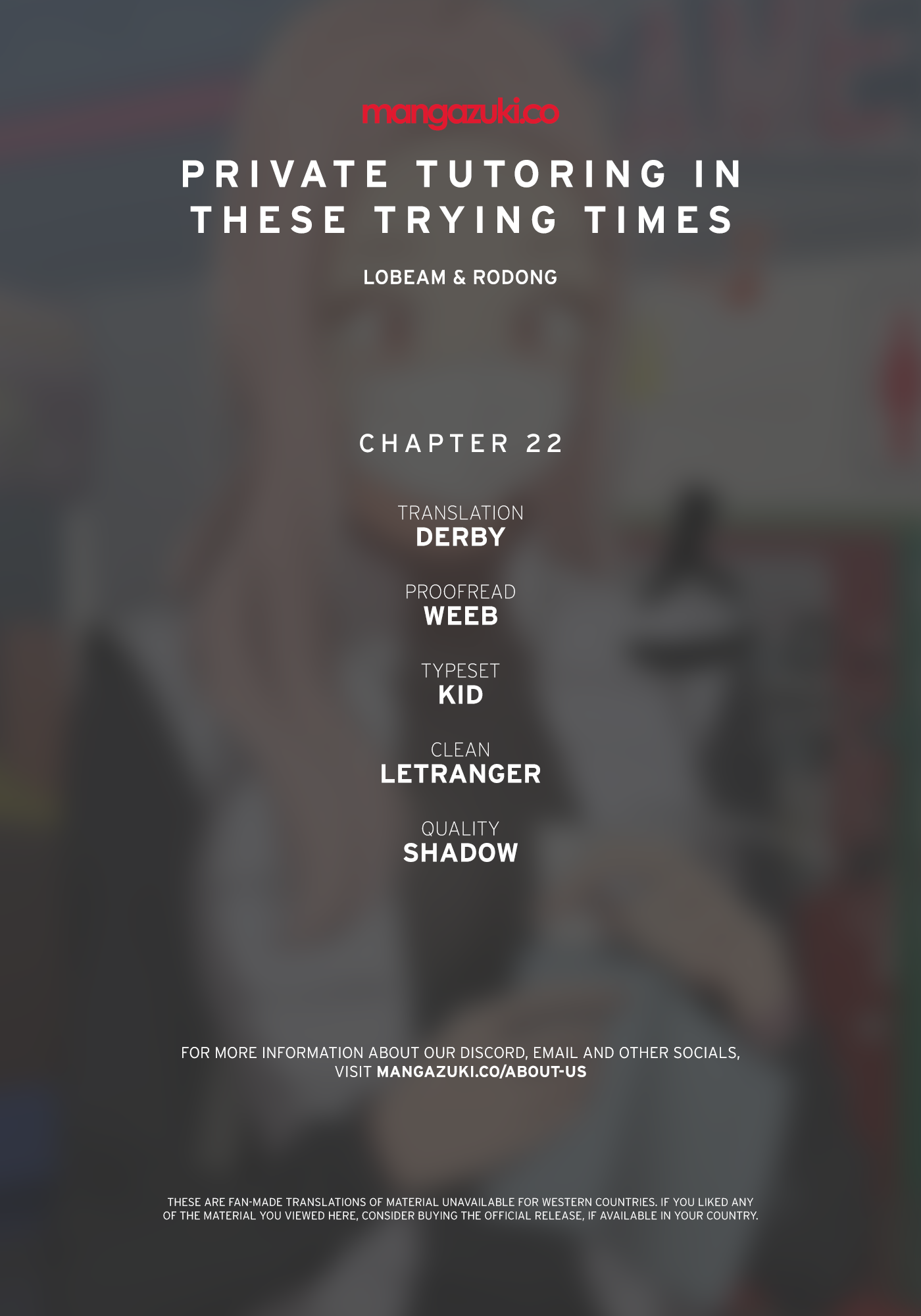 Private Tutoring in These Difficult Times Chapter 22 image 0