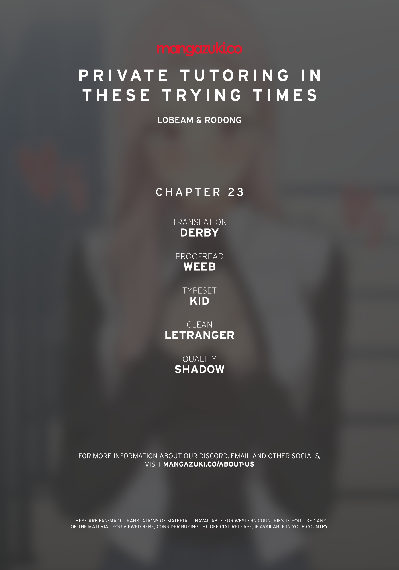 Private Tutoring in These Difficult Times Chapter 23 image 0