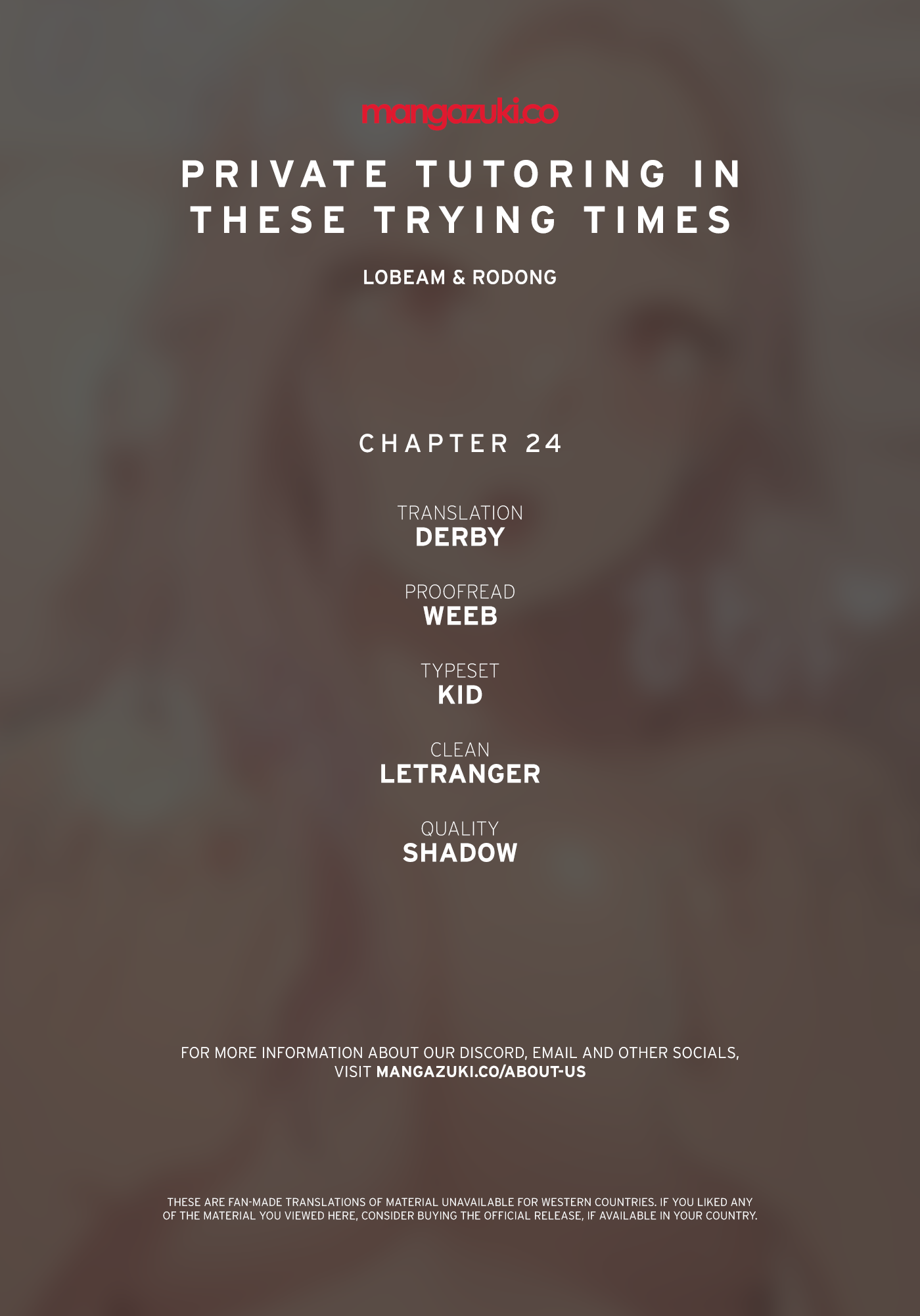 Private Tutoring in These Difficult Times Chapter 24 image 0