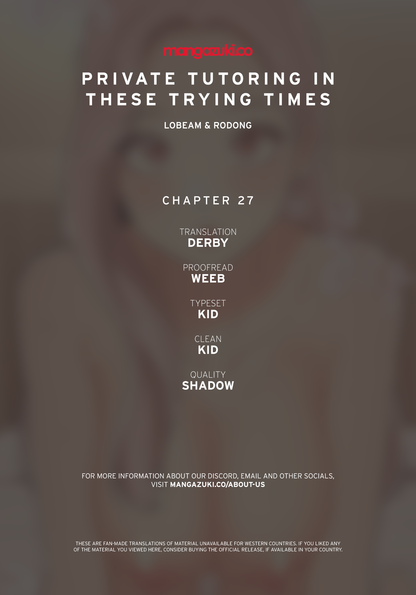 Private Tutoring in These Difficult Times Chapter 27 image 0