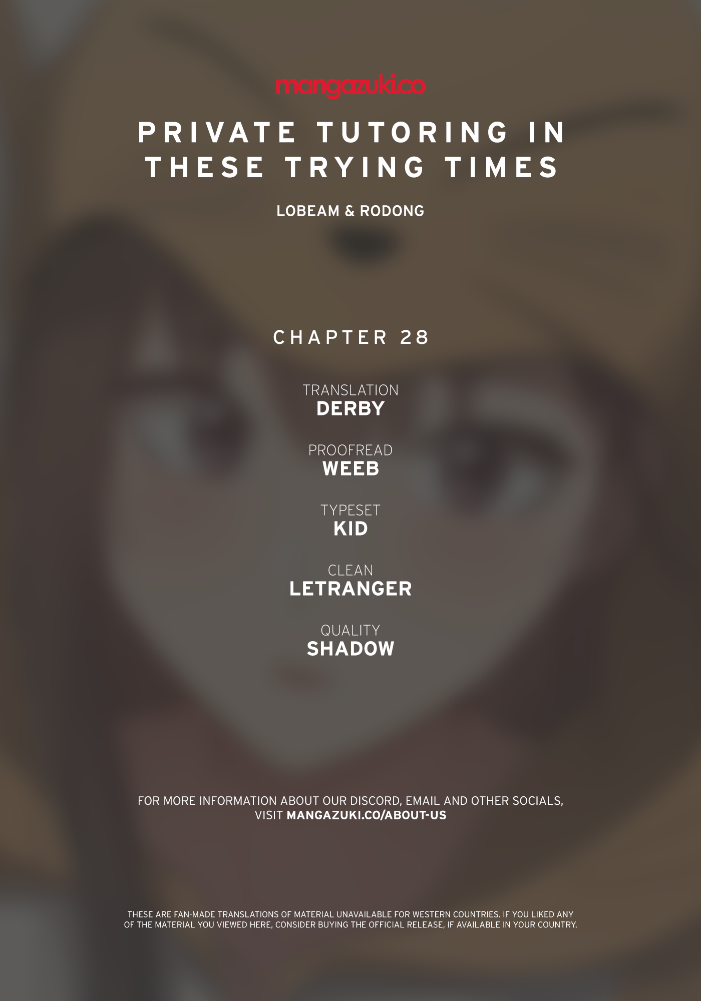 Private Tutoring in These Difficult Times Chapter 28 image 0