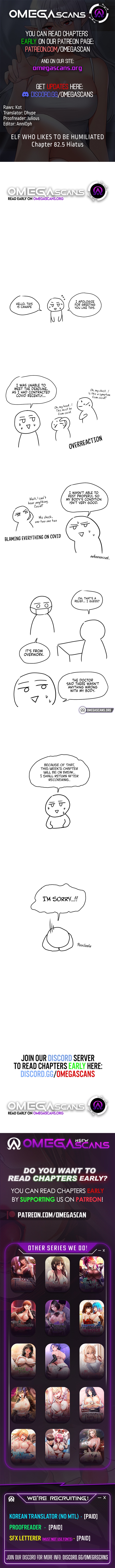 Elf Who Likes To Be Humiliated Chapter 82.5 - Hiatus Notice image 0