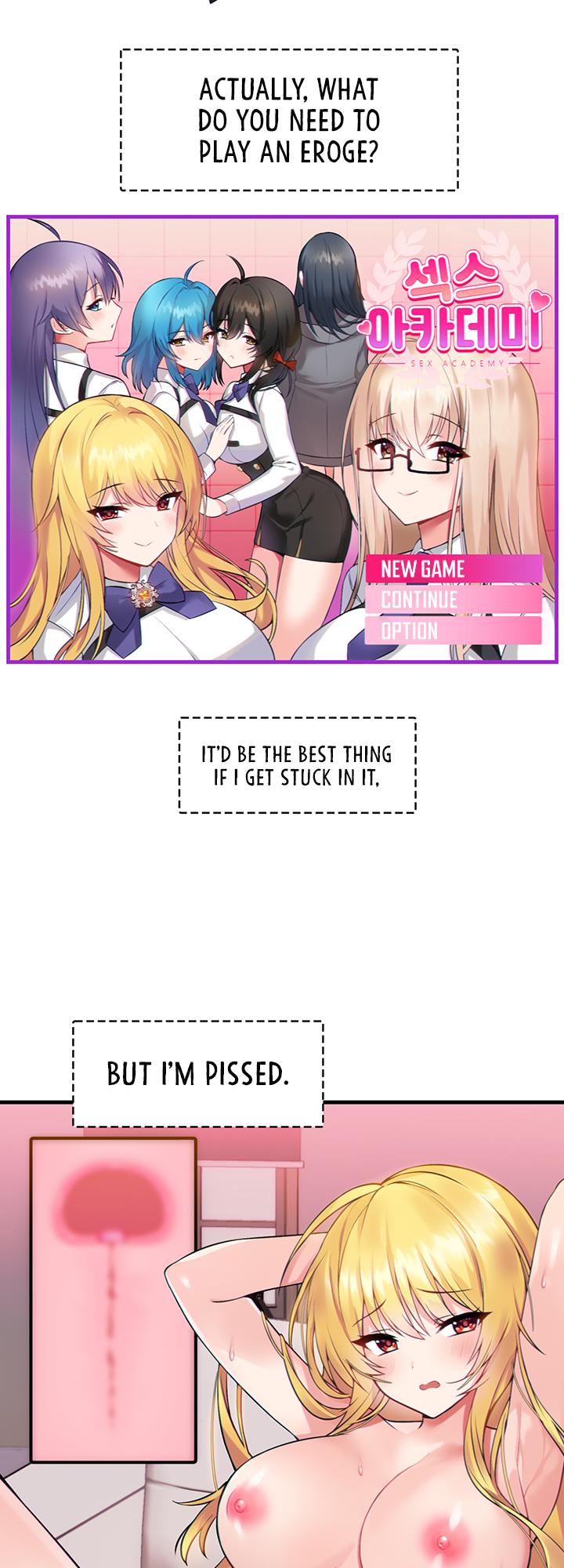 Trapped in the Academy’s Eroge Chapter 1 image 1