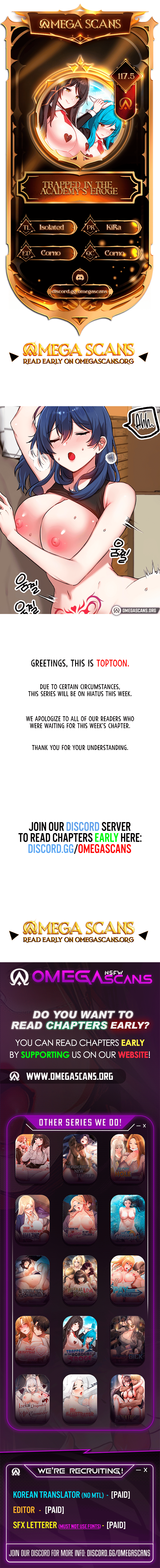 Trapped in the Academy’s Eroge Chapter 117.5 - Hiatus Notice image 0