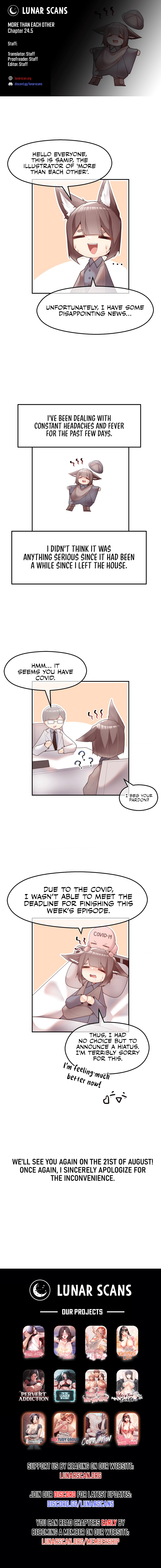 More Than Each Other Chapter 24.5 - Hiatus Notice image 0