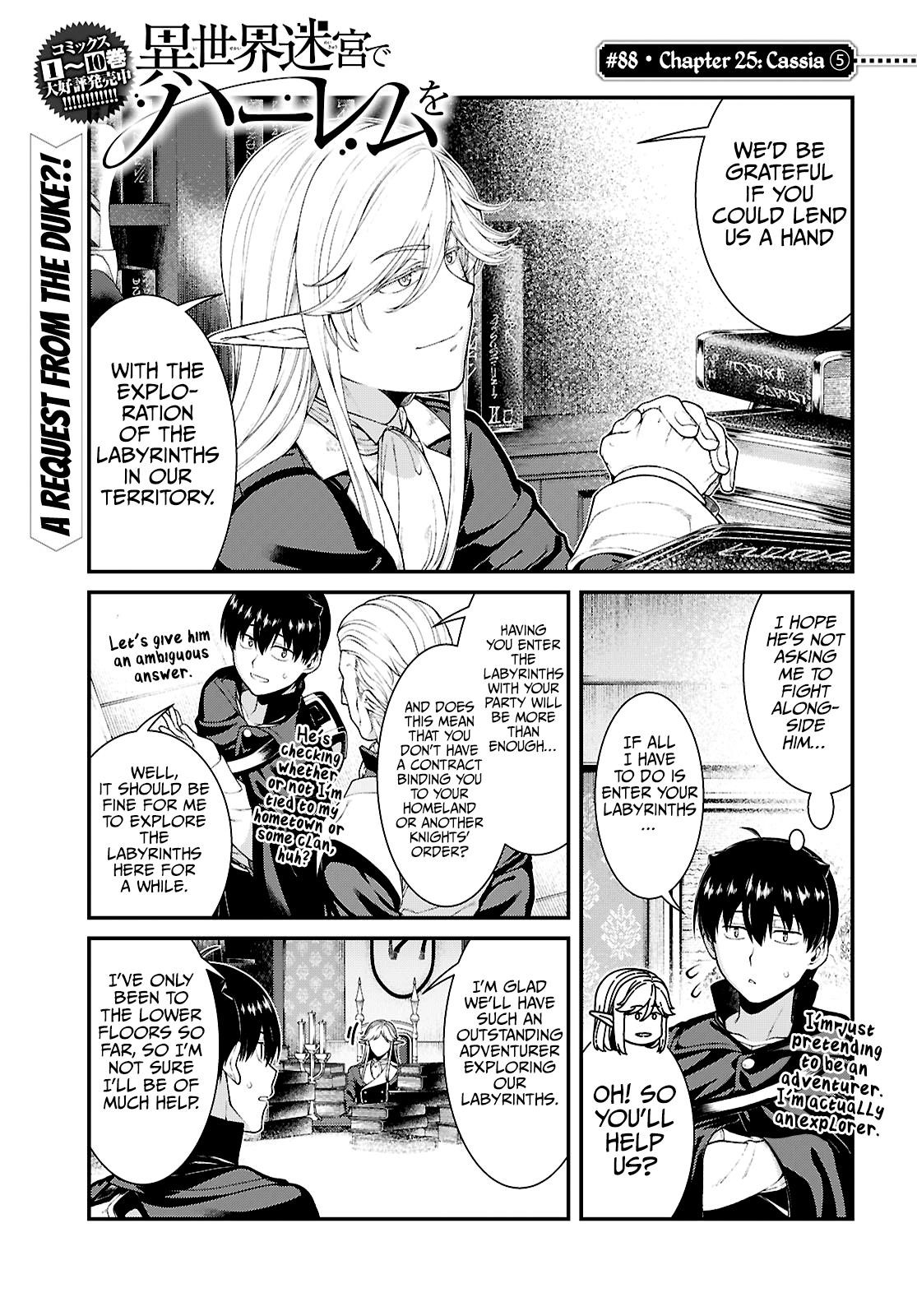 Isekai Meikyuu de Harem wo Chapter 88 image 0