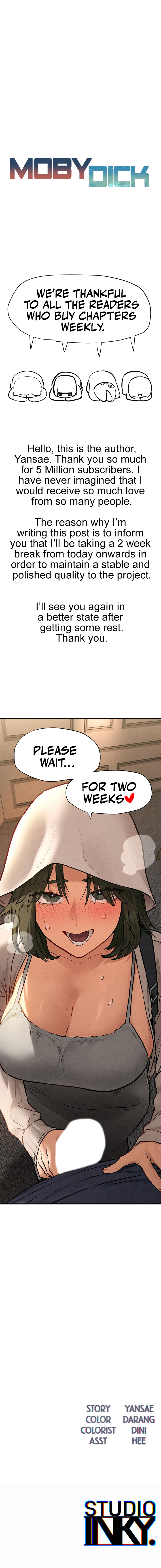 Moby Dick Chapter 31.5 - Hiatus Notice image 1