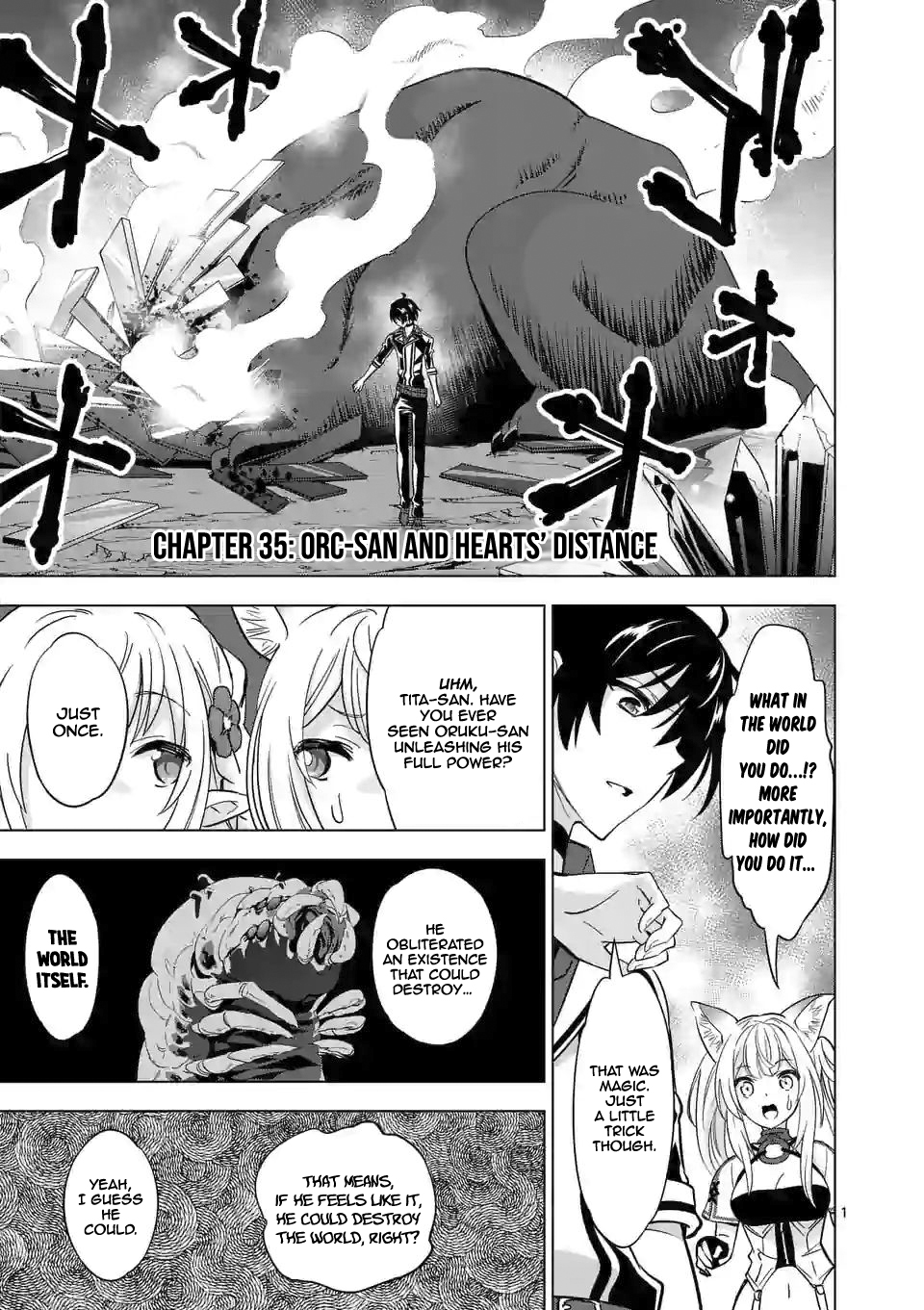 Shijou Saikyou Orc-san no Tanoshii Tanetsuke Harem Zukuri Chapter 35 image 1