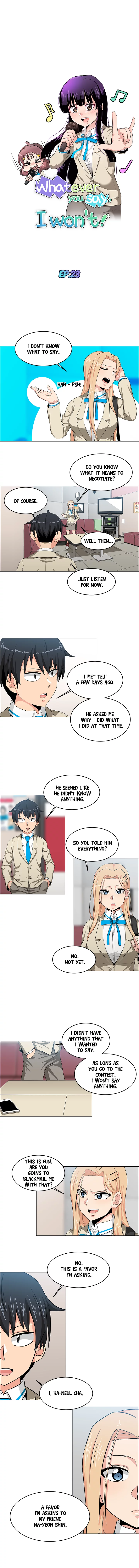 Whatever you say, I won’t! Chapter 23 image 1