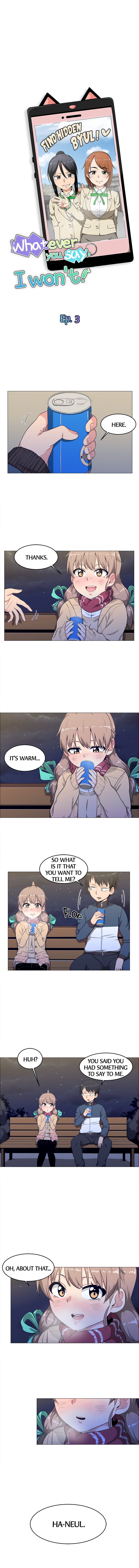Whatever you say, I won’t! Chapter 3 image 1