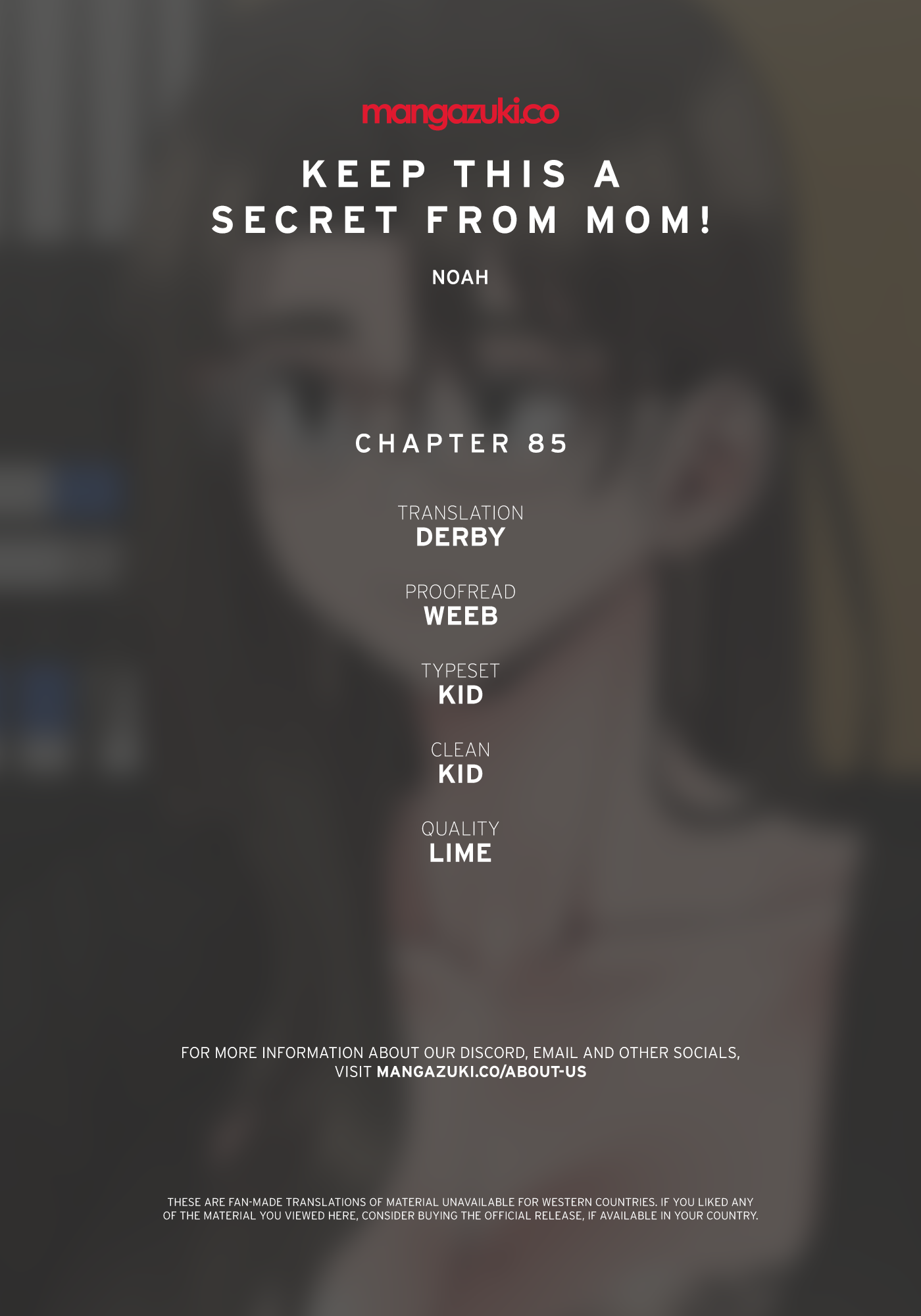 DON’T TELL MOM! Chapter 85 image 0