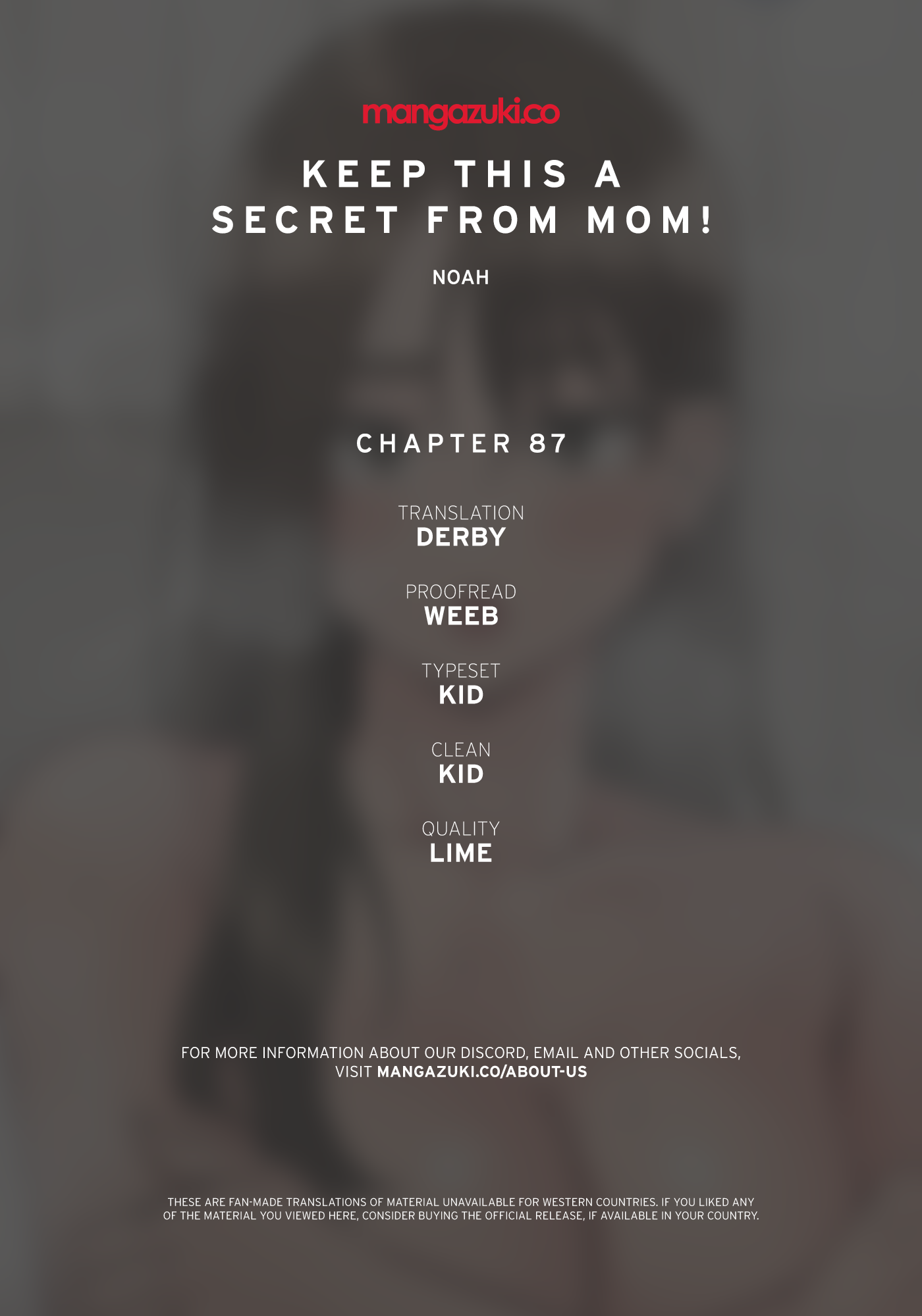 DON’T TELL MOM! Chapter 87 image 0