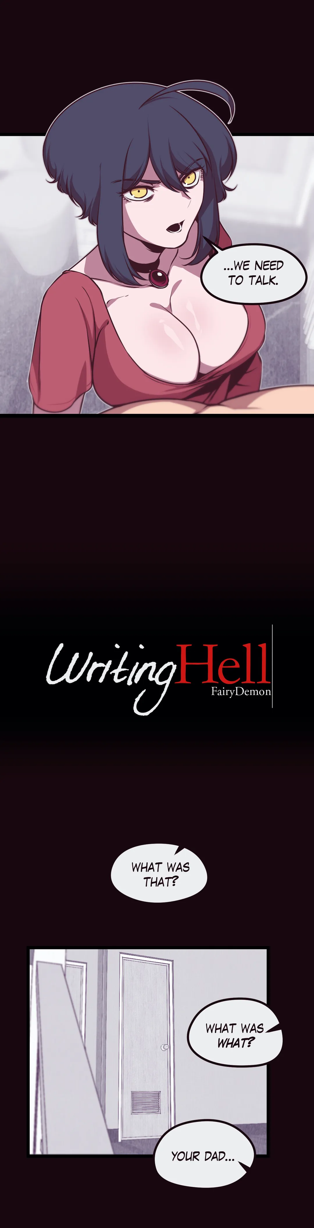 Writing Hell Chapter 16 - The Good Night Kiss image 1
