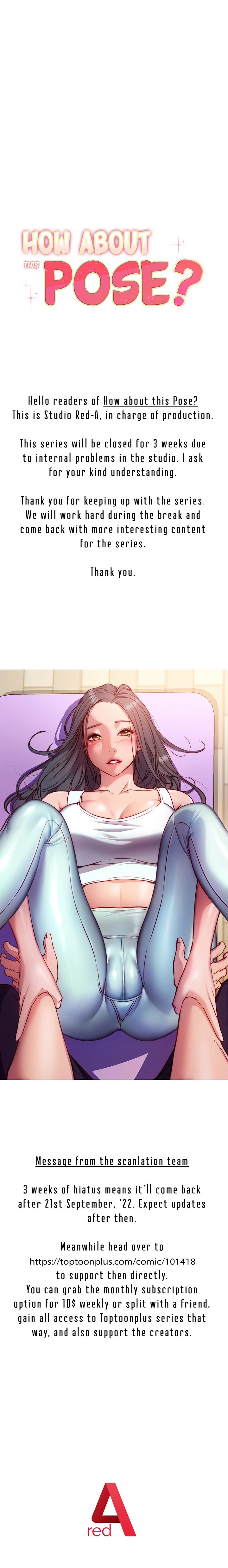 How About This Pose? Chapter 24.5 - Hiatus Notice image 0